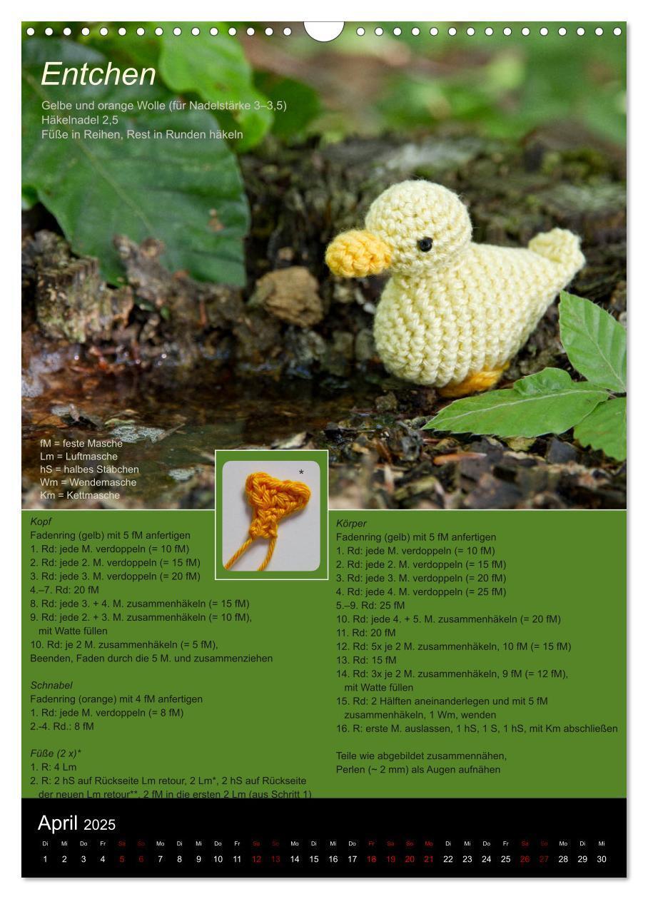 Bild: 9783435993680 | Amigurumi - Häkelideen mit Anleitung (Wandkalender 2025 DIN A3...