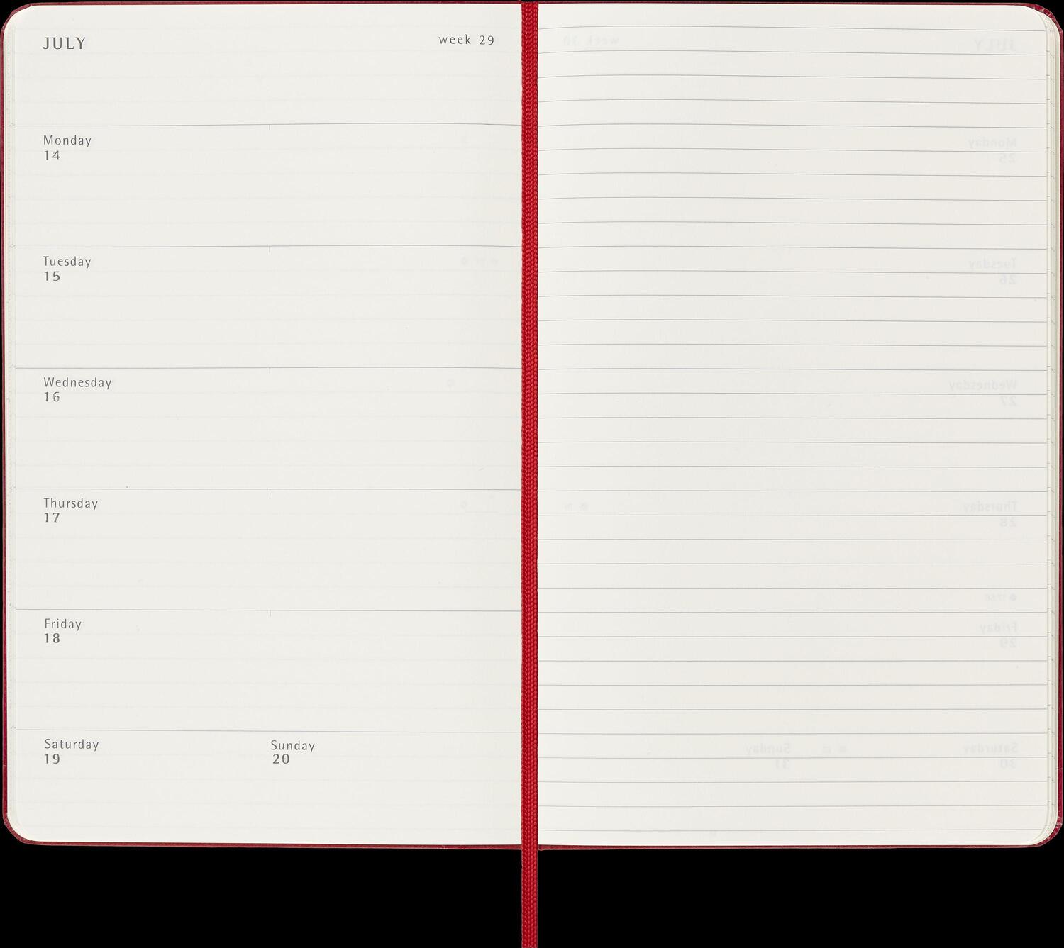 Bild: 8056999270285 | Moleskine 12 Monate Wochen Notizkalender 2025, Large/A5, 1 Wo = 1...