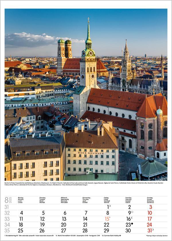 Bild: 9783731876083 | Bayern 2025 | Wandkalender mit Fotos von Bayern. Format 30 x 42 cm.