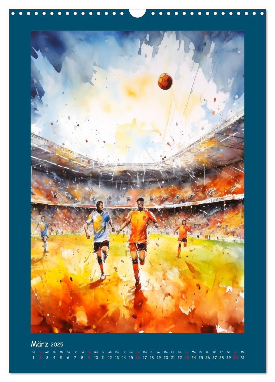 Bild: 9783383806889 | Leidenschaft Fussball. Stadionstimmung im Aquarellstil...