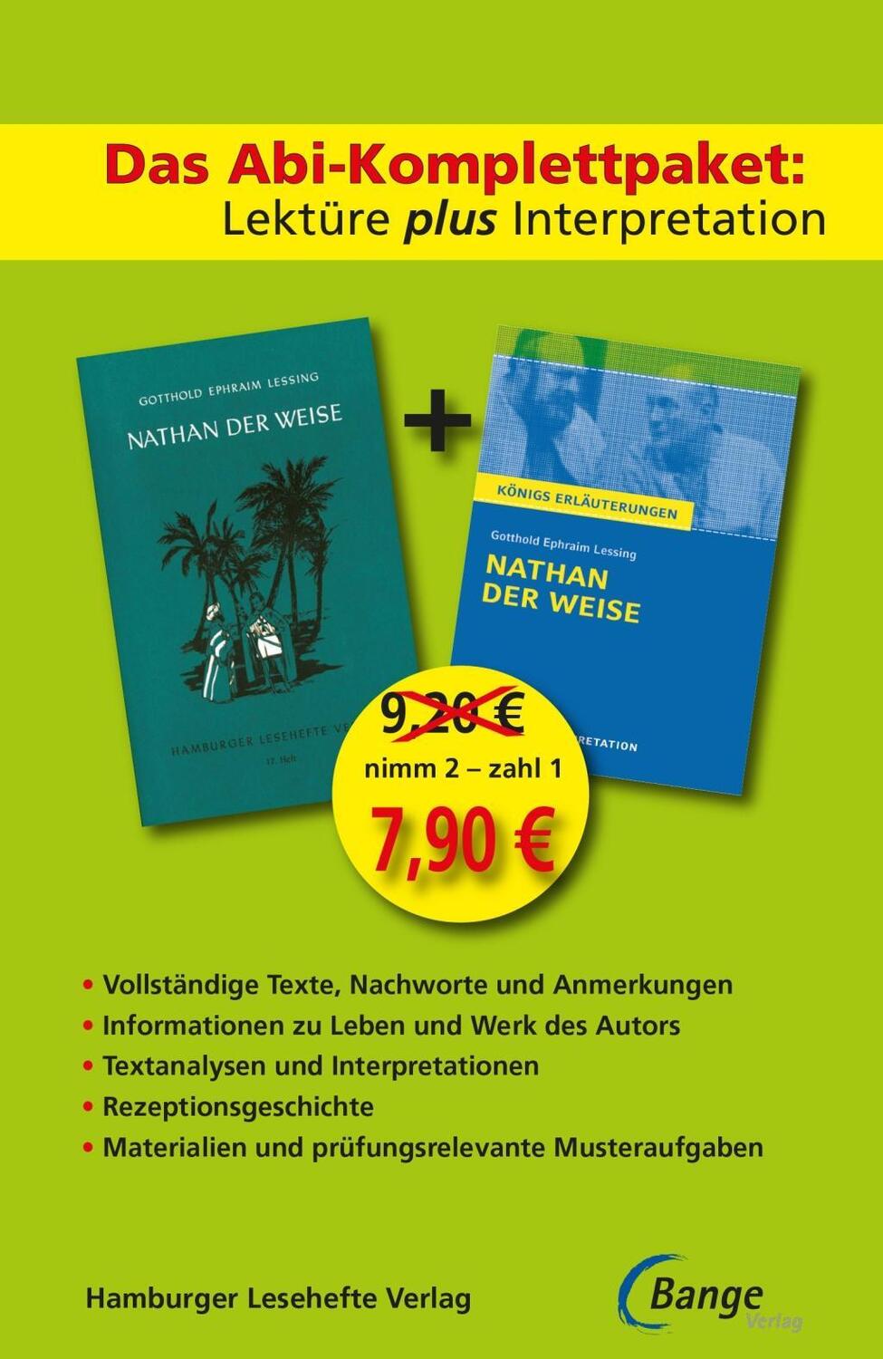 Cover: 9783804498181 | Nathan der Weise - Lektüre plus Interpretation: Königs Erläuterung...