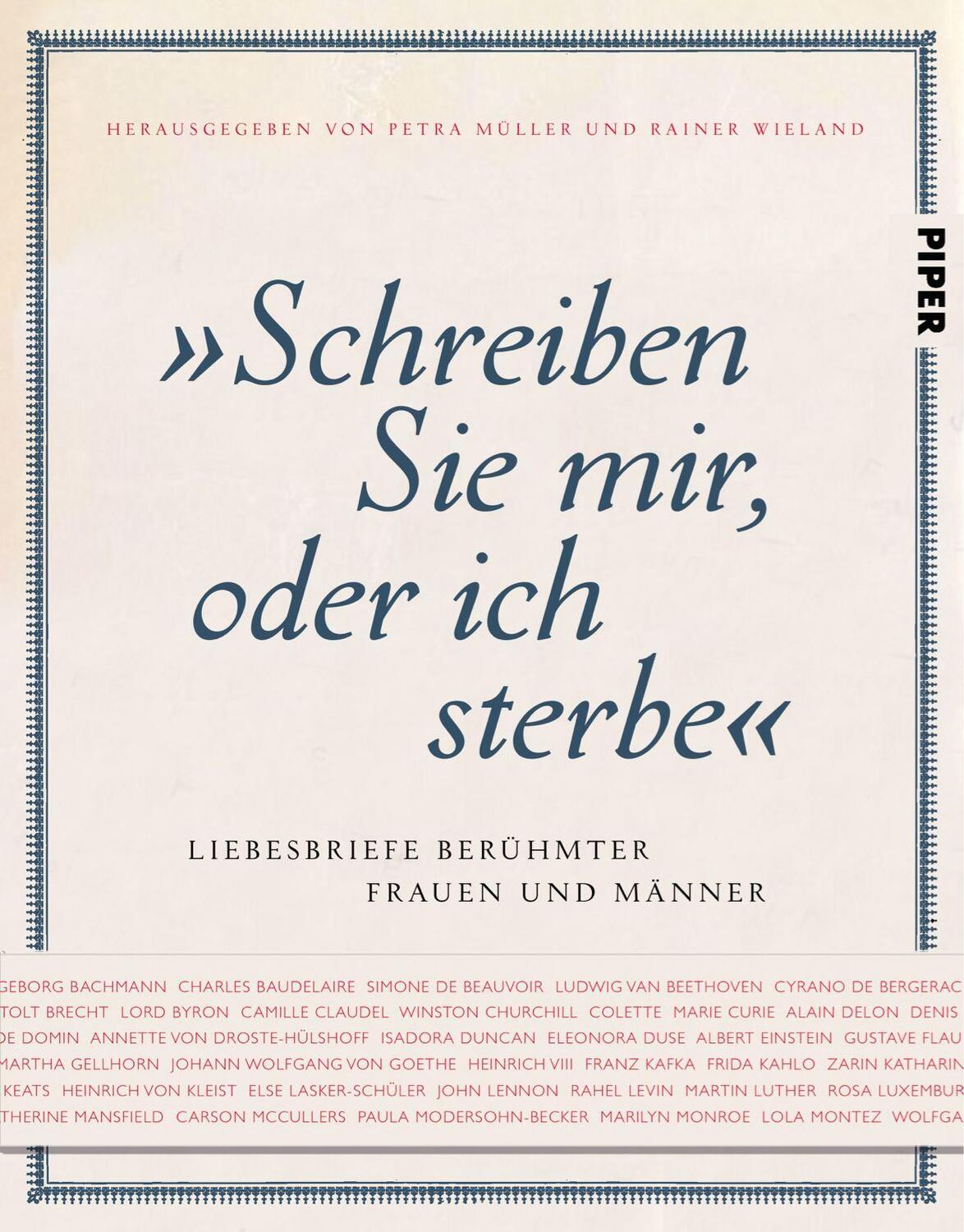 Cover: 9783492057943 | "Schreiben Sie mir, oder ich sterbe" | Petra Müller (u. a.) | Buch