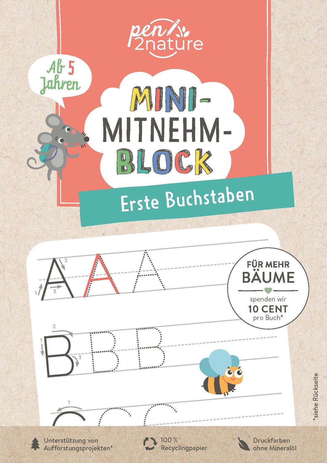 Cover: 9783987640797 | Mini-Mitnehm-Block Erste Buchstaben | Pen2nature | Taschenbuch | 96 S.