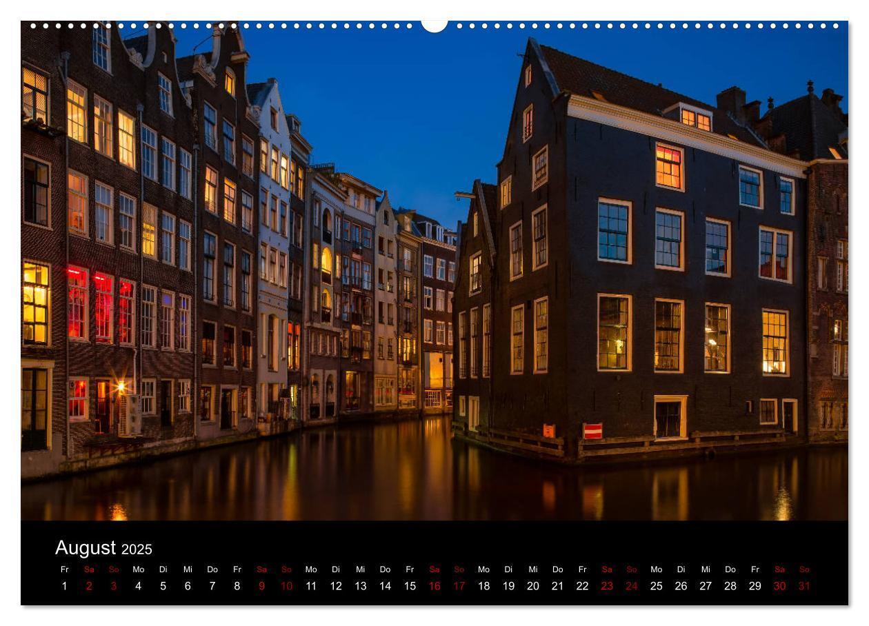 Bild: 9783435446117 | Nacht über Amsterdam (hochwertiger Premium Wandkalender 2025 DIN A2...