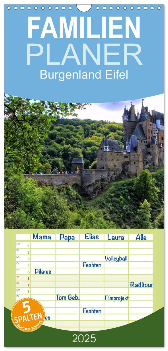 Cover: 9783457105580 | Familienplaner 2025 - Burgenland Eifel mit 5 Spalten (Wandkalender,...