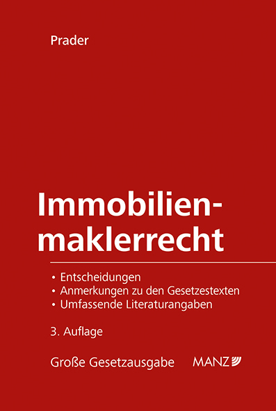 Cover: 9783214253318 | Immobilienmaklerrecht | Entscheidungen, Anmerkungen, Literatur | Buch