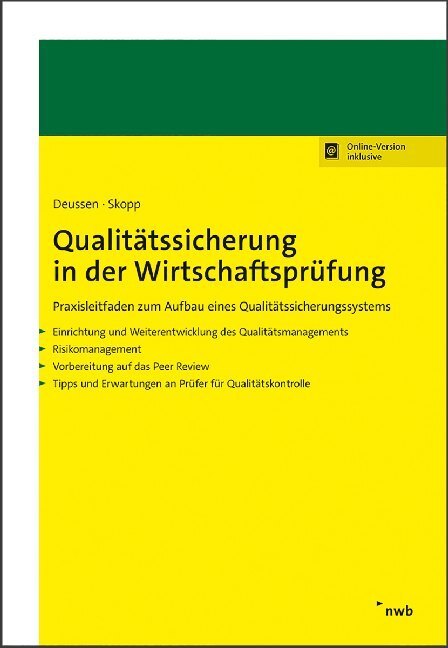 Cover: 9783482672910 | Qualitätssicherung in der Wirtschaftsprüfung | Reiner Deussen (u. a.)