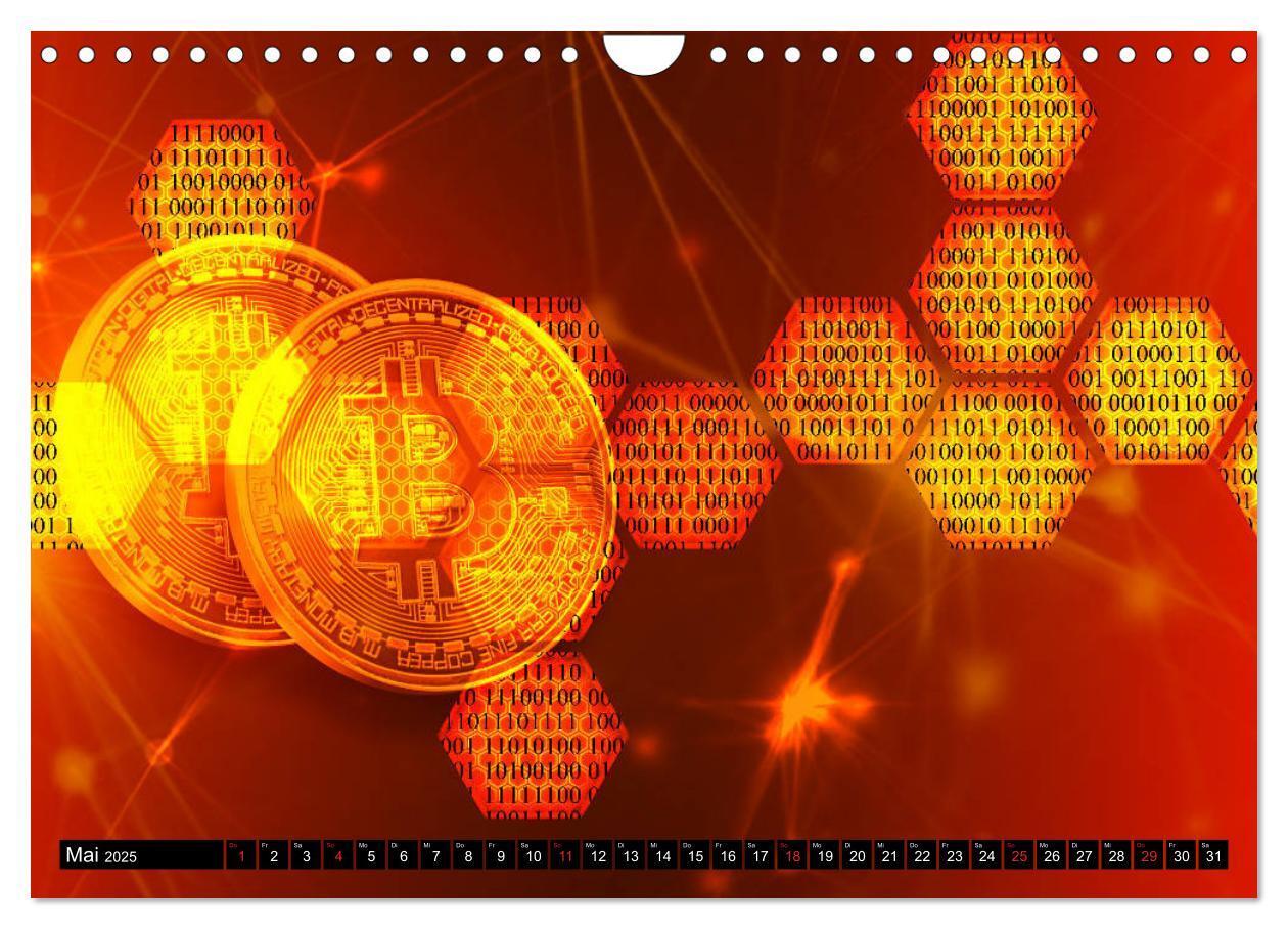 Bild: 9783435313884 | Bitcoins (Wandkalender 2025 DIN A4 quer), CALVENDO Monatskalender