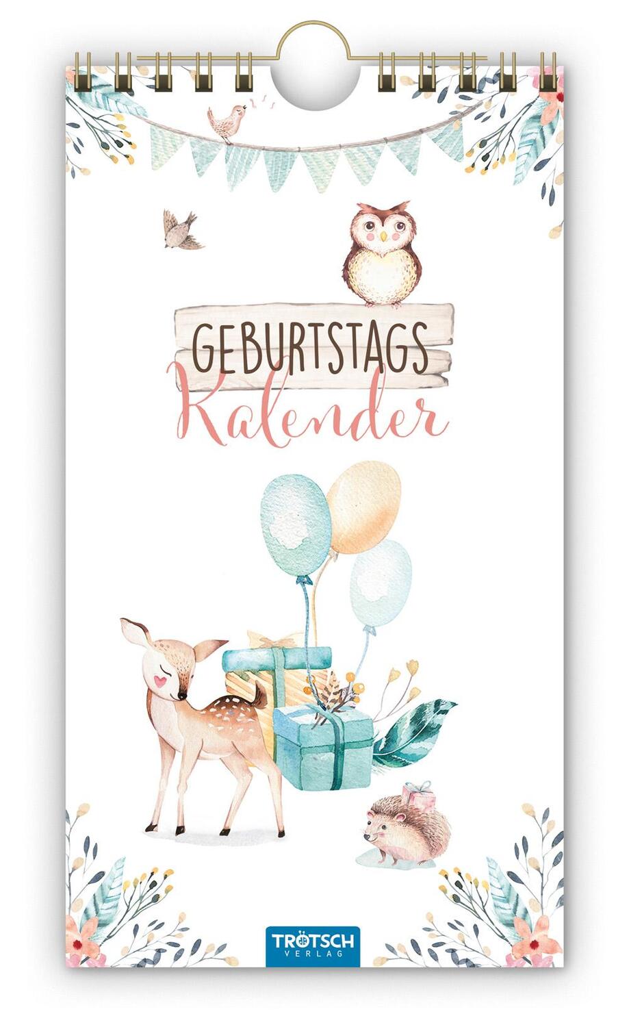 Cover: 9783965524002 | Trötsch Geburtstagskalender Waldfreunde | Trötsch Verlag | Kalender