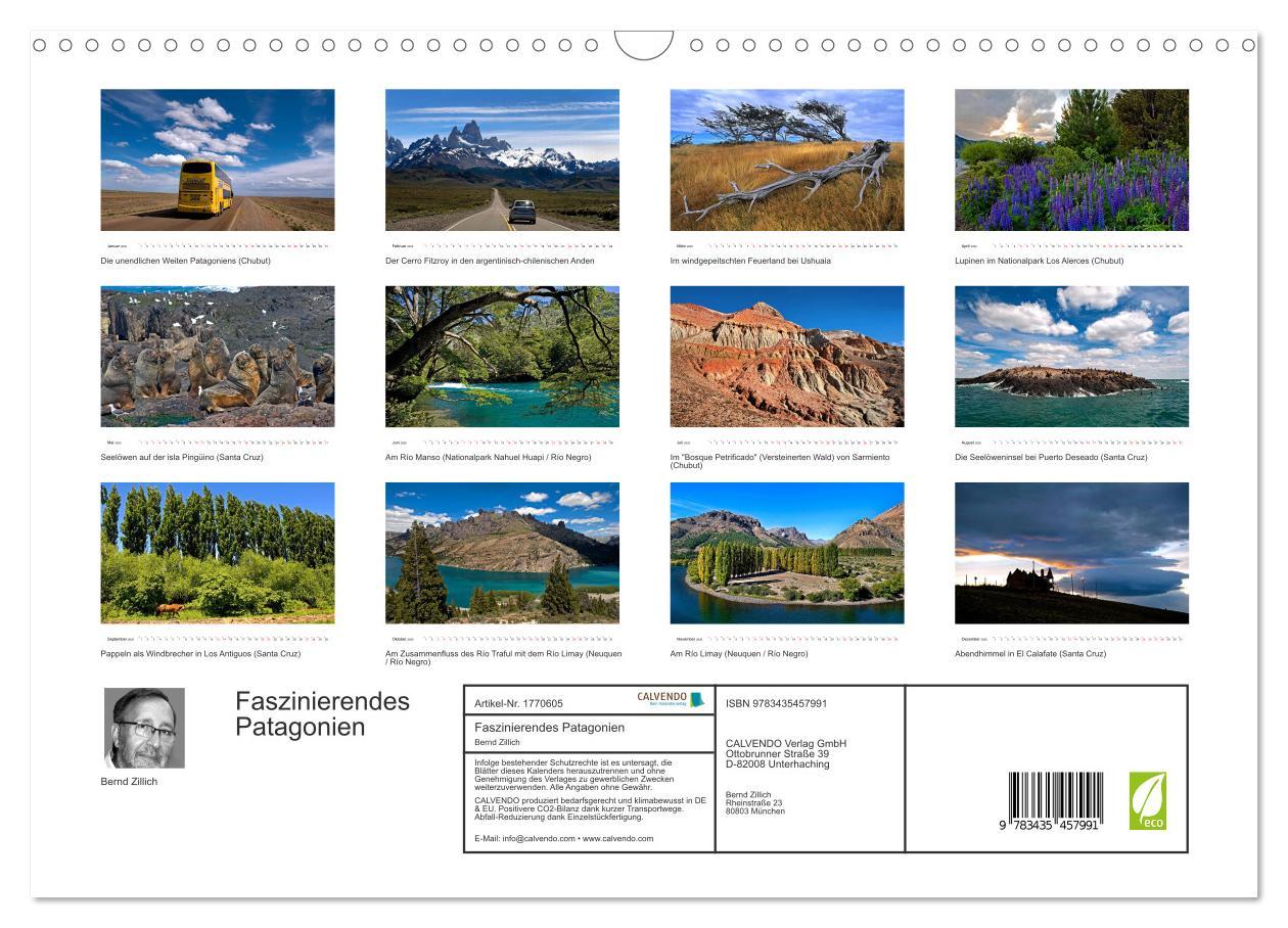 Bild: 9783435457991 | Faszinierendes Patagonien (Wandkalender 2025 DIN A3 quer), CALVENDO...