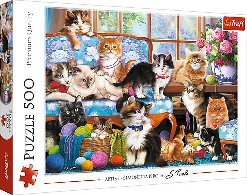 Cover: 5900511374254 | Puzzle 500 - Katzen Familie | Spiel | In Pappschachtel | Deutsch
