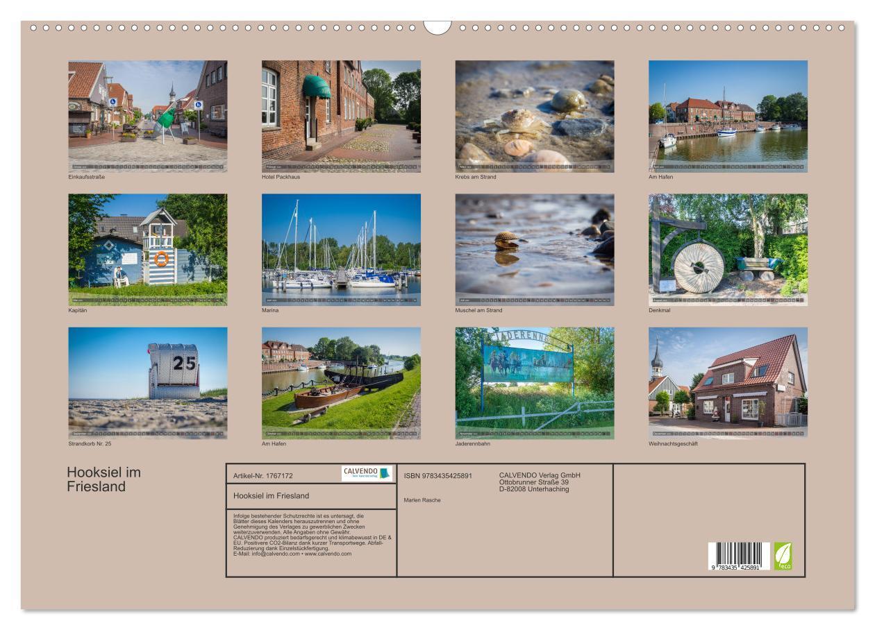 Bild: 9783435425891 | Hooksiel im Friesland (Wandkalender 2025 DIN A2 quer), CALVENDO...