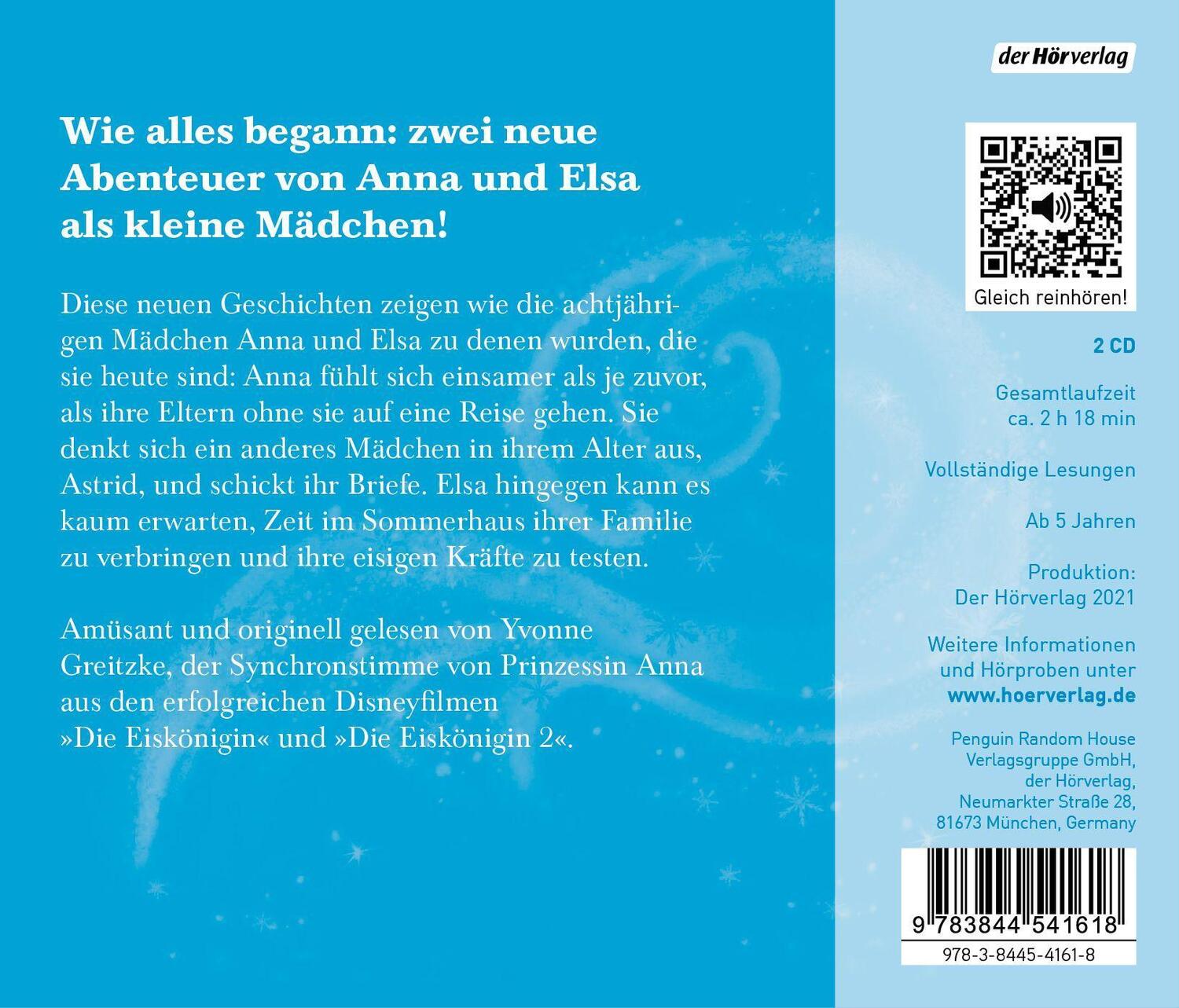 Bild: 9783844541618 | Die Eiskönigin - Wie alles begann | Kate Egan | Audio-CD | 2 Audio-CDs