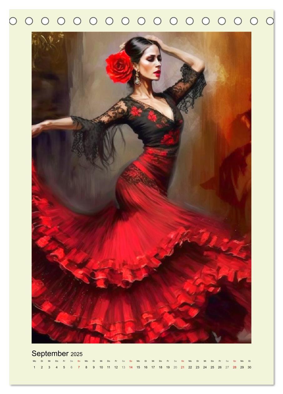 Bild: 9783435873364 | Flamenco. Anmutige Tänzerinnen. Illustrationen (Tischkalender 2025...