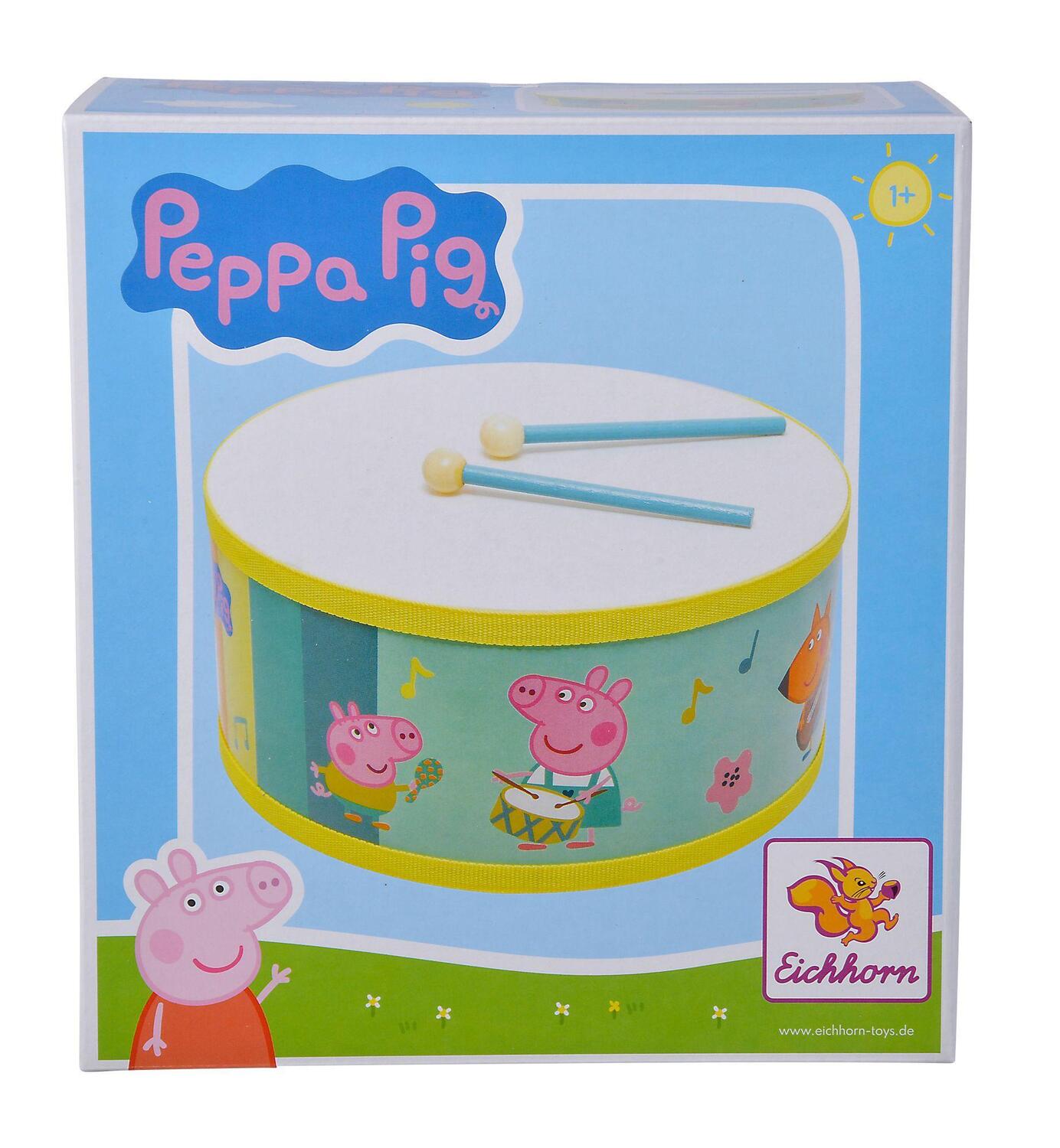 Bild: 4003046010527 | Peppa Pig Trommel 20cm | Spiel | Deutsch | 2023 | Eichhorn