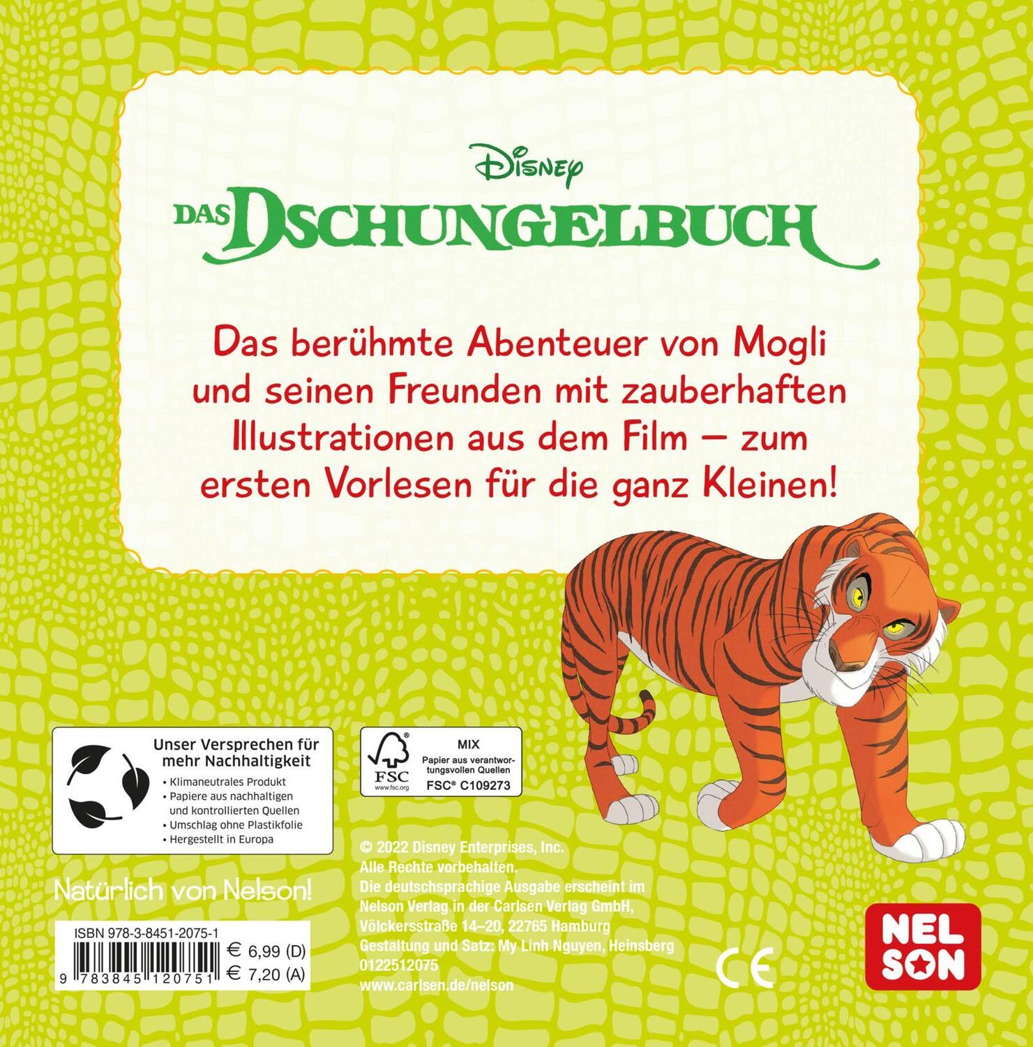 Rückseite: 9783845120751 | Disney Pappenbuch: Das Dschungelbuch | Buch | Disney Klassiker | 20 S.