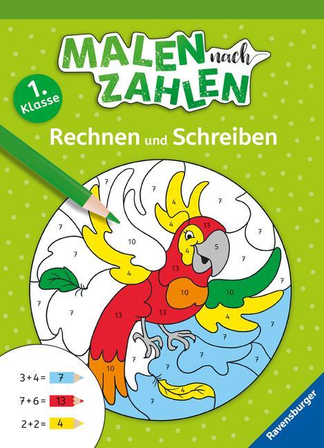 Cover: 9783473489770 | Malen nach Zahlen, 1. Kl.: Rechnen und Schreiben | Kirstin Jebautzke