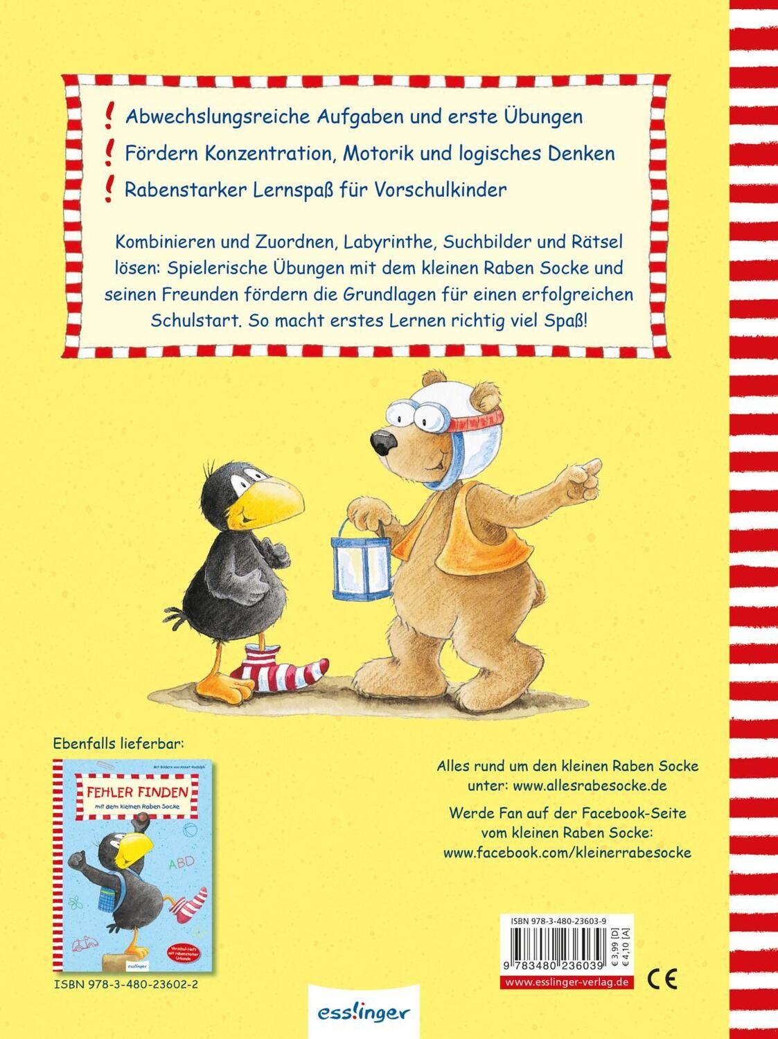 Rückseite: 9783480236039 | Der kleine Rabe Socke: Rätsel lösen mit dem kleinen Raben Socke | Buch