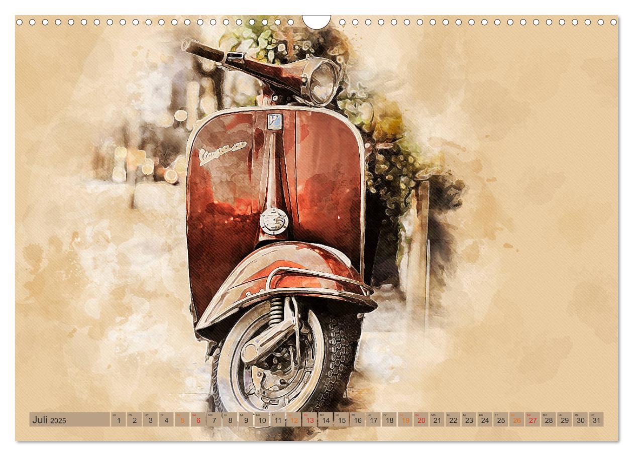 Bild: 9783435153046 | Mototrroller - Vesparade (Wandkalender 2025 DIN A3 quer), CALVENDO...