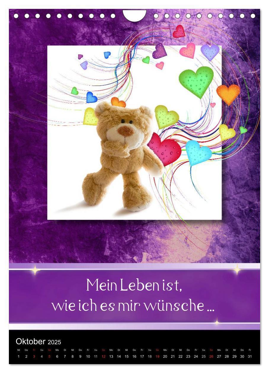 Bild: 9783457037058 | Teddys mit Sprüchen (Wandkalender 2025 DIN A4 hoch), CALVENDO...