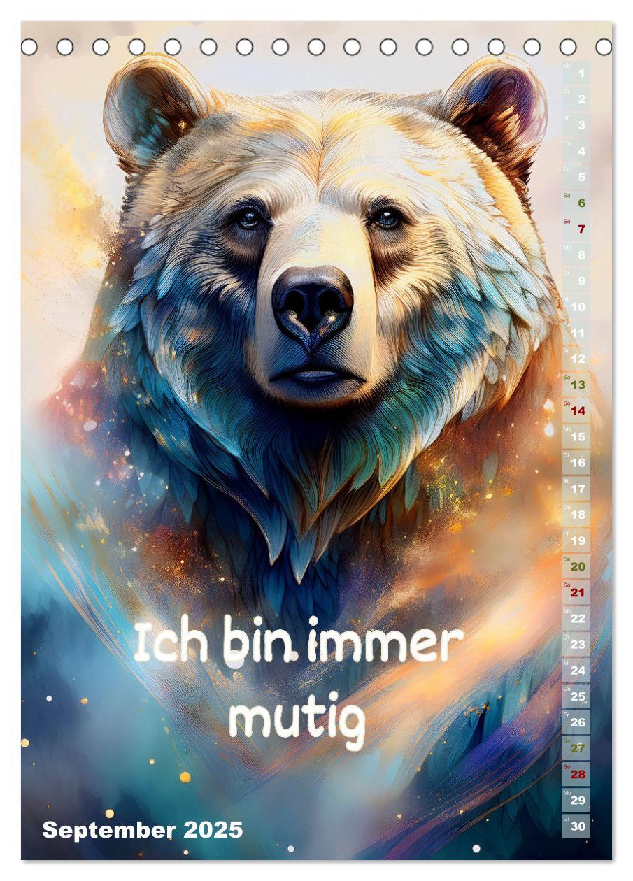 Bild: 9783457164532 | Ich bin stark - Ein tierischer Affirmationskalender (Tischkalender...