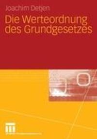 Cover: 9783531198828 | Die Werteordnung des Grundgesetzes | Joachim Detjen | Taschenbuch