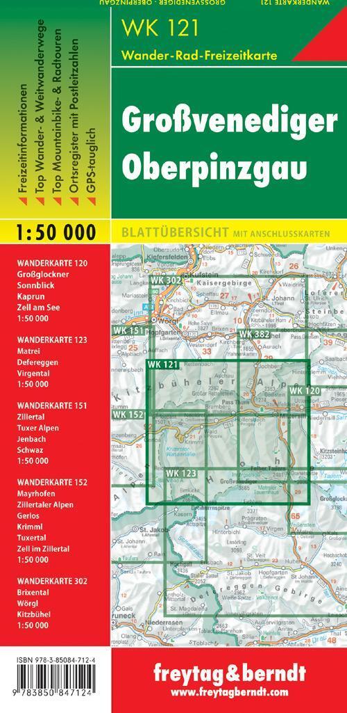 Rückseite: 9783850847124 | Großvenediger - Oberpinzgau 1 : 50 000. WK 121 | (Land-)Karte | 2019