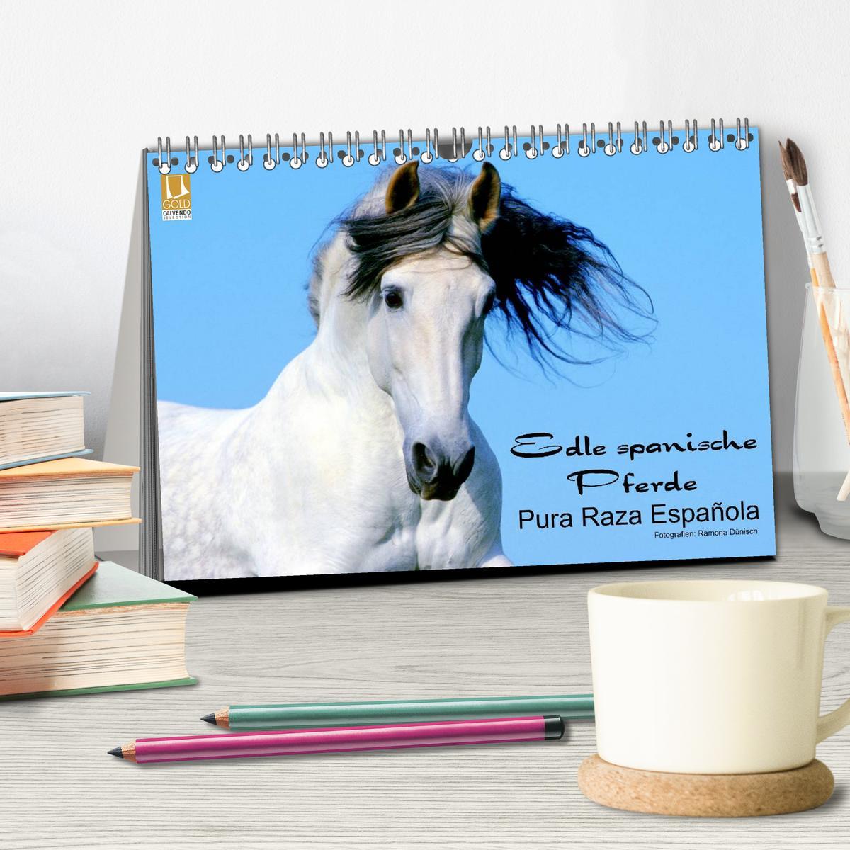 Bild: 9783435745678 | Edle spanische Pferde - Pura Raza Espanola (Tischkalender 2025 DIN...