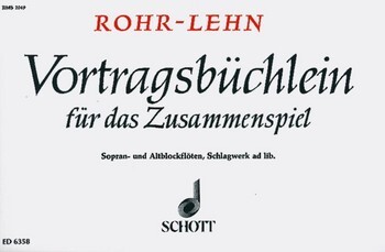 Cover: 9790001067751 | Vortragsbuchlein | Franz Lehn_Heinrich Rohr | Buch | Schott Music
