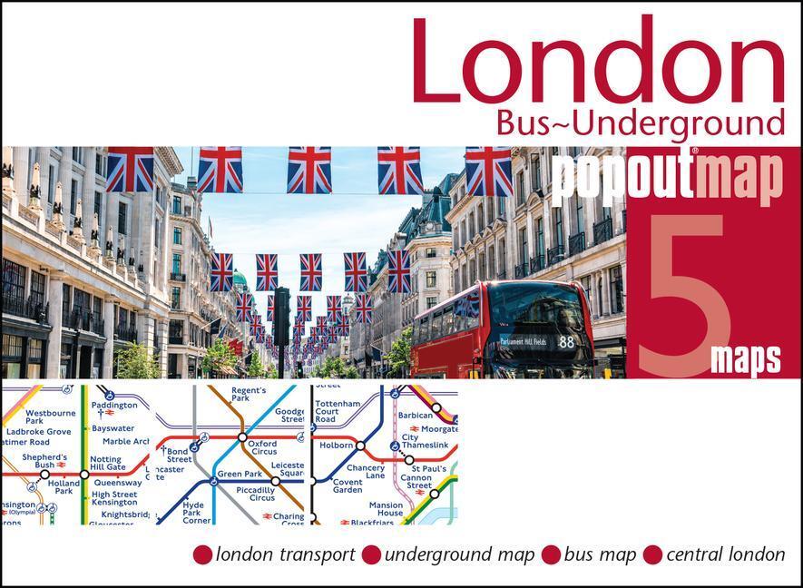 Cover: 9781914515491 | London Bus Underground Doubl | (Land-)Karte | PopOut Stadtplan | 2023