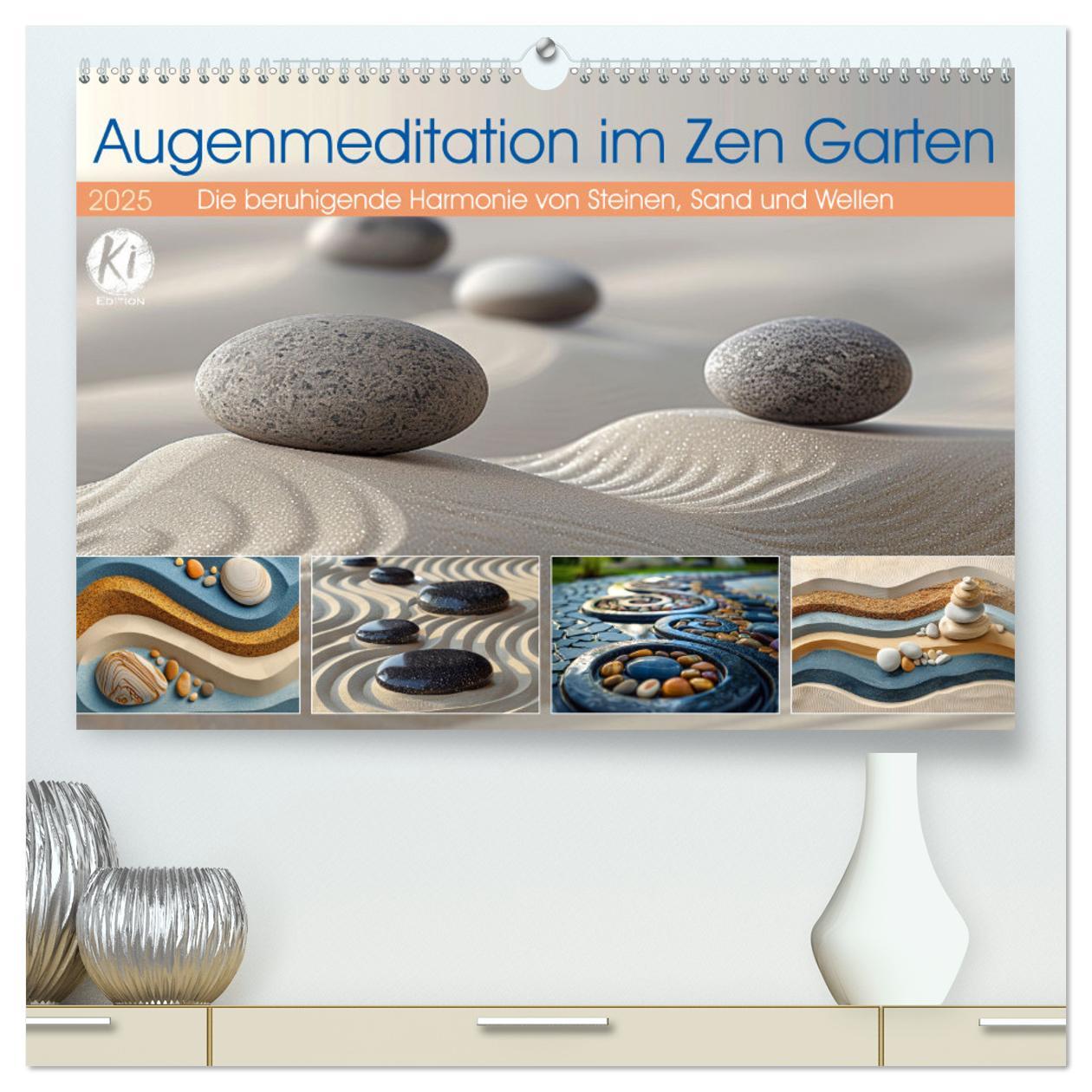 Cover: 9783457137833 | Augenmeditation im Zen Garten (hochwertiger Premium Wandkalender...