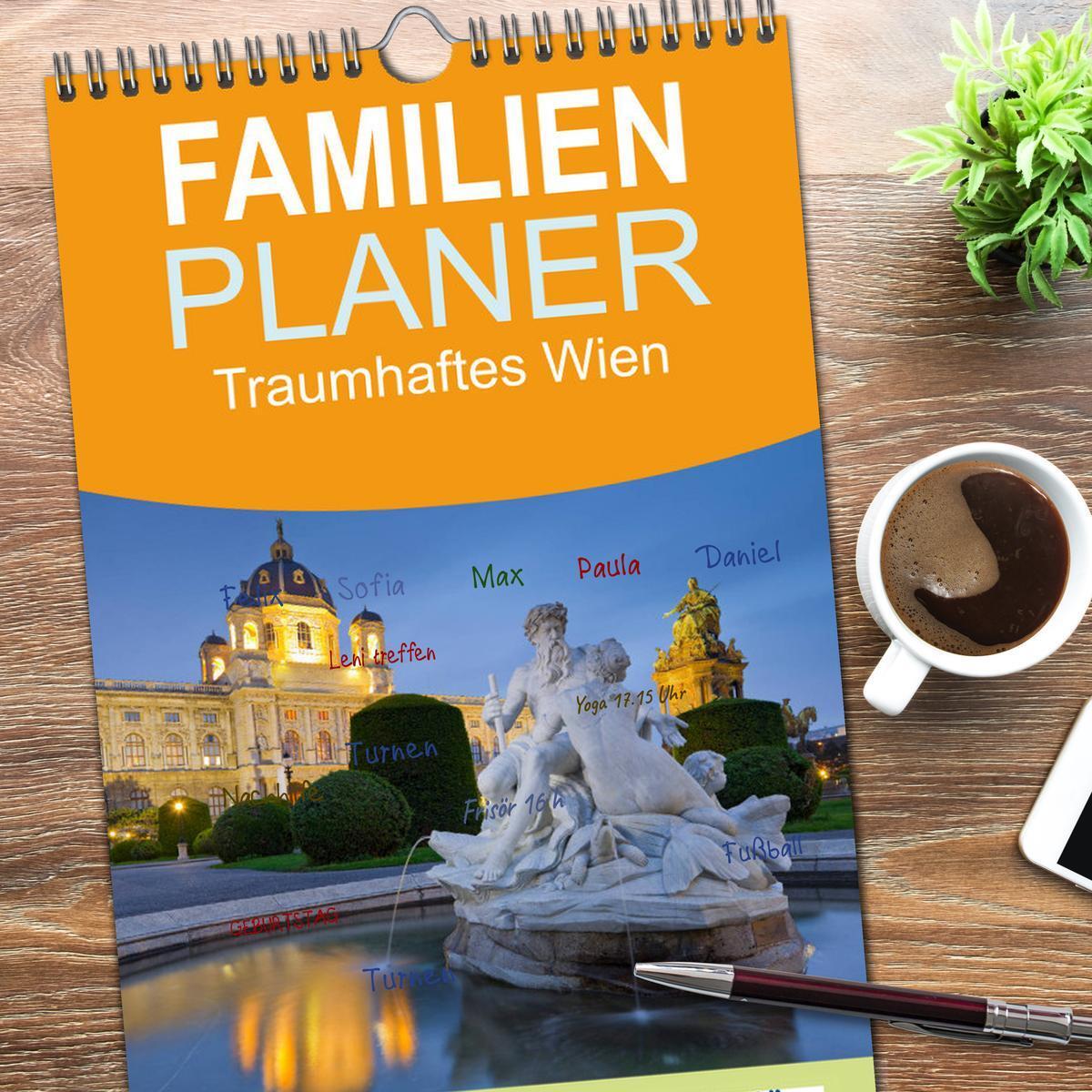 Bild: 9783457113356 | Familienplaner 2025 - Traumhaftes Wien mit 5 Spalten (Wandkalender,...