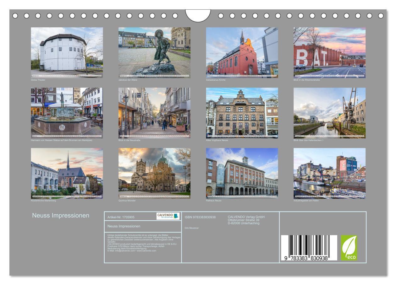 Bild: 9783383830938 | Neuss Impressionen (Wandkalender 2025 DIN A4 quer), CALVENDO...