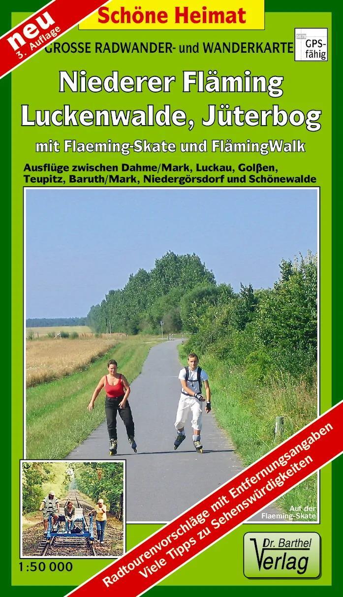 Cover: 9783895911361 | Große Radwander- und Wanderkarte Niederer Fläming, Luckenwalde,...
