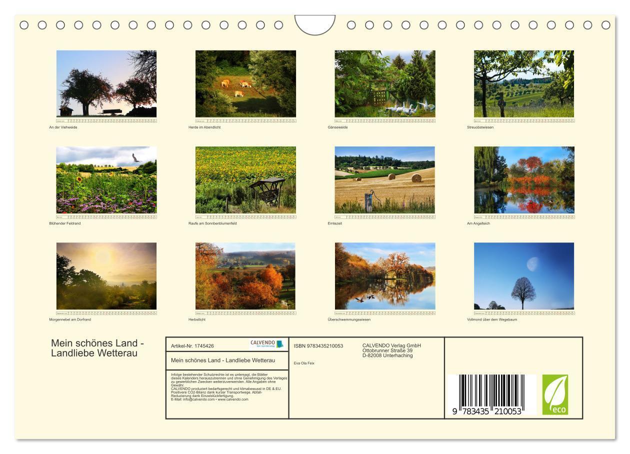 Bild: 9783435210053 | Mein schönes Land - Landliebe Wetterau (Wandkalender 2025 DIN A4...