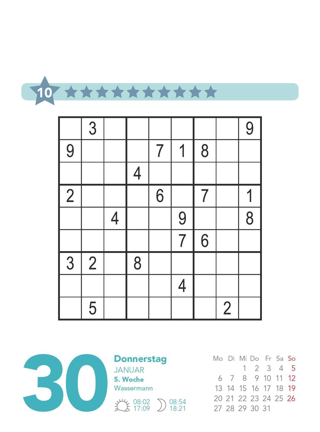 Bild: 4250809653839 | Stefan Heine Sudoku schwierig bis extrem 2025 - Tagesabreißkalender...