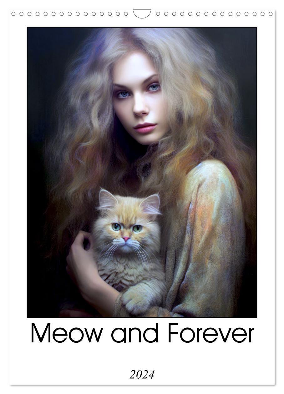 Cover: 9781325912001 | Meow and Forever (Wall Calendar 2024 DIN A3 portrait), CALVENDO 12...