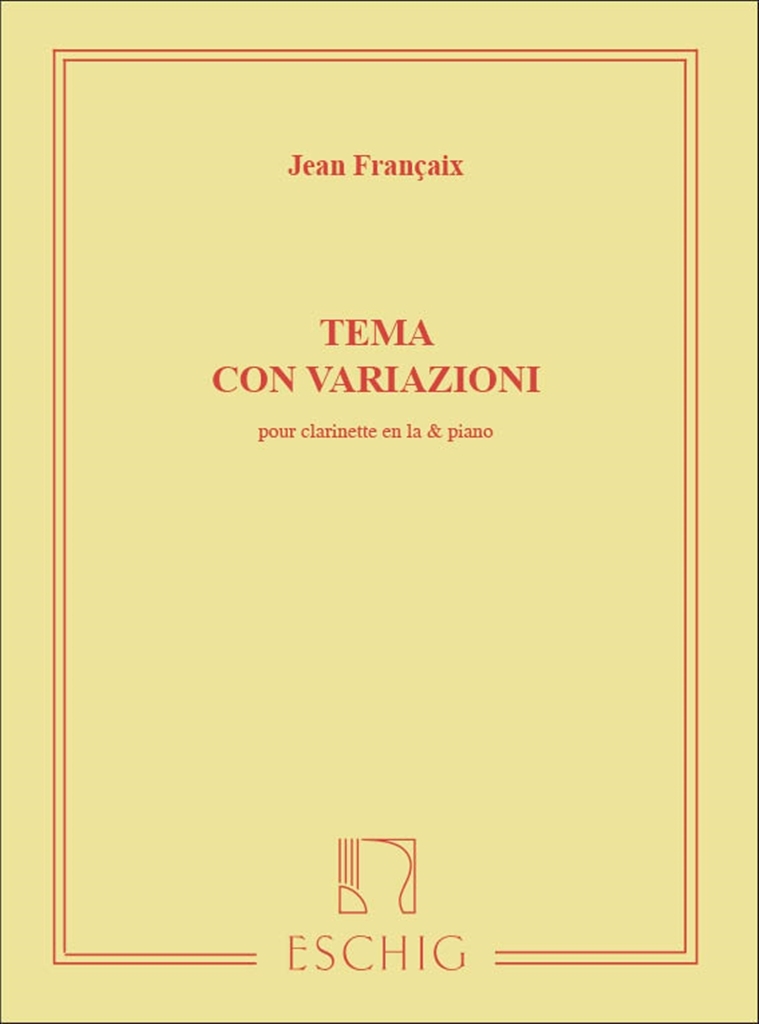 Cover: 9790045034993 | Theme et Variations | Jean Francaix | Buch | 2001 | Max Eschig