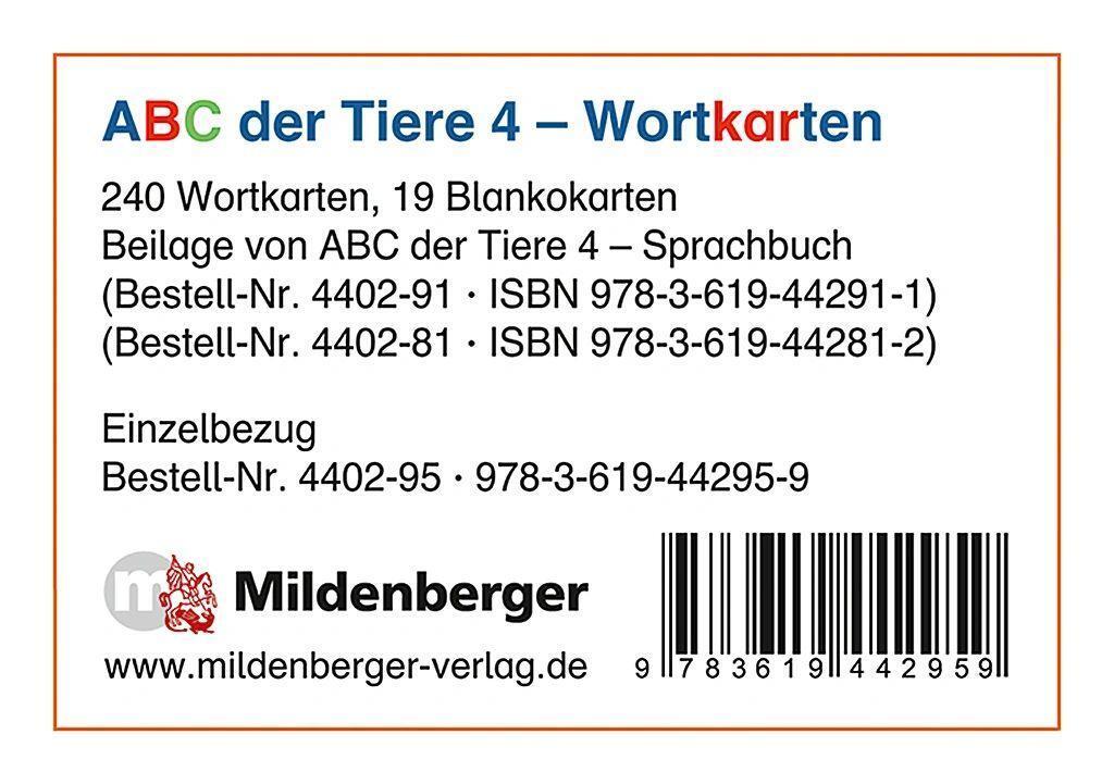 Cover: 9783619442959 | ABC der Tiere 4 - Neubearbeitung - Klasse 1 bis 4 | Wortkarten | Buch