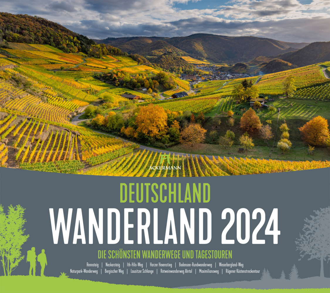 Cover: 9783838424392 | Deutschland Wanderland - Die schönsten Wanderwege Kalender 2024 | 2024