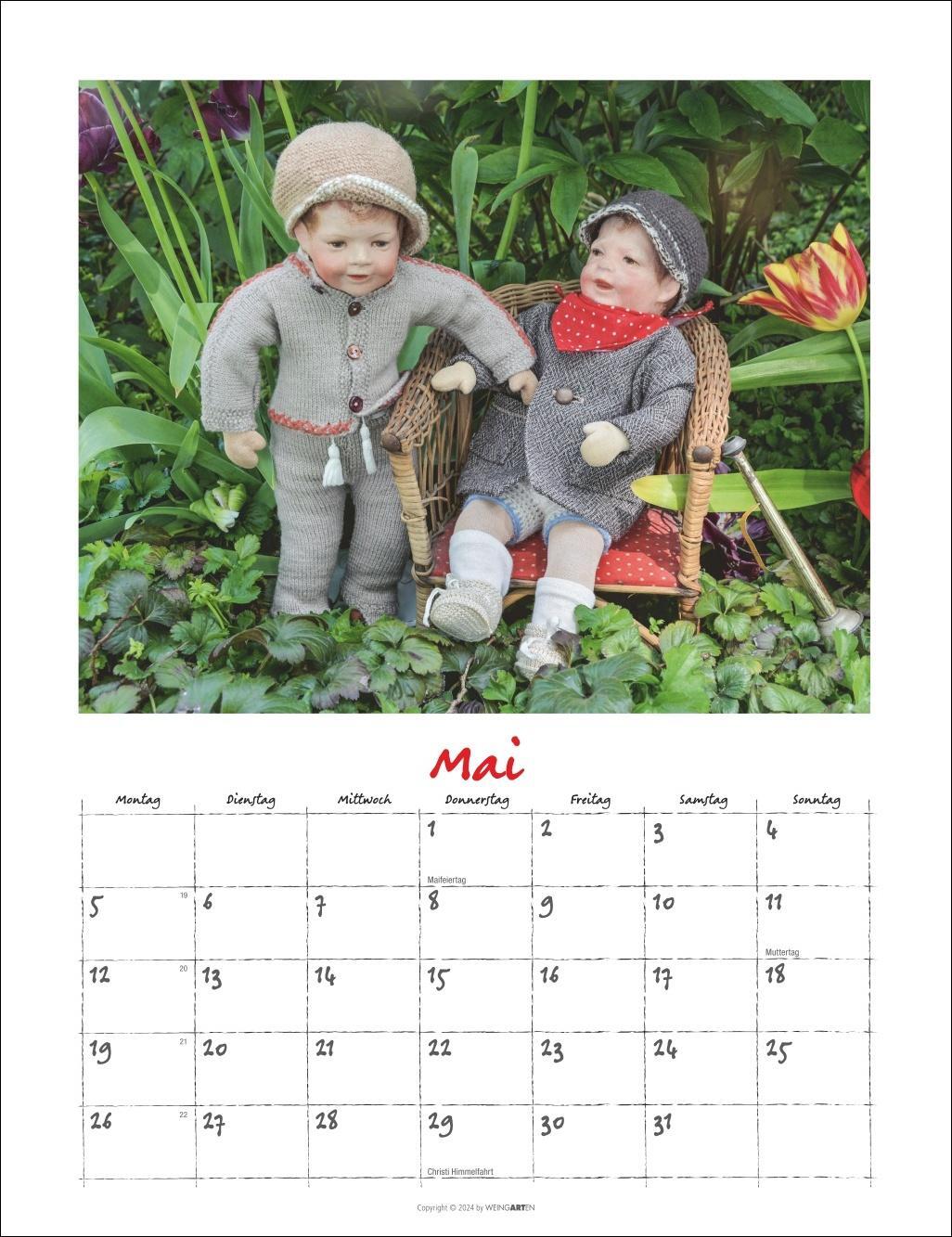 Bild: 9783839900499 | Käthe Kruse Puppen Kalender 2025 | Kalender | Spiralbindung | 14 S.