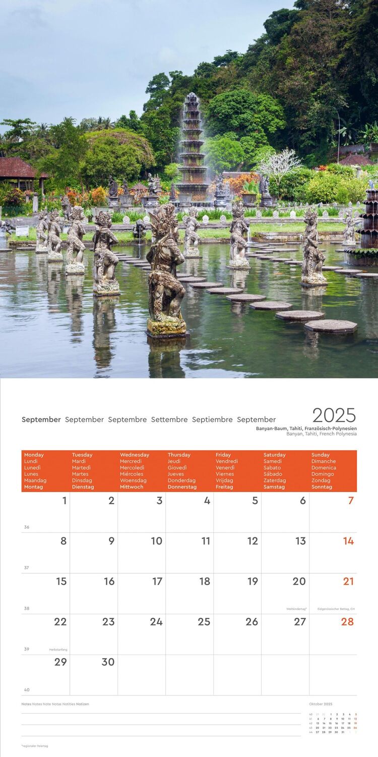 Bild: 9783965914100 | Gärten der Welt - KUNTH Broschurkalender 2025 | Kalender | 28 S.