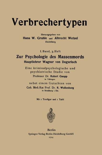 Cover: 9783662227015 | Zur Psychologie des Massenmords | Robert Wollenberg (u. a.) | Buch