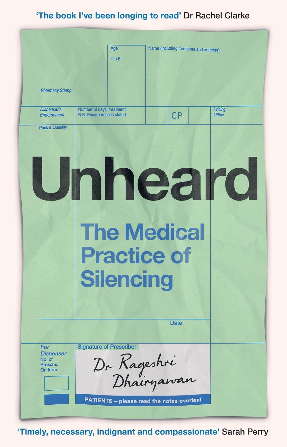 Cover: 9781398718692 | Unheard | The Medical Practice of Silencing | Rageshri Dhairyawan