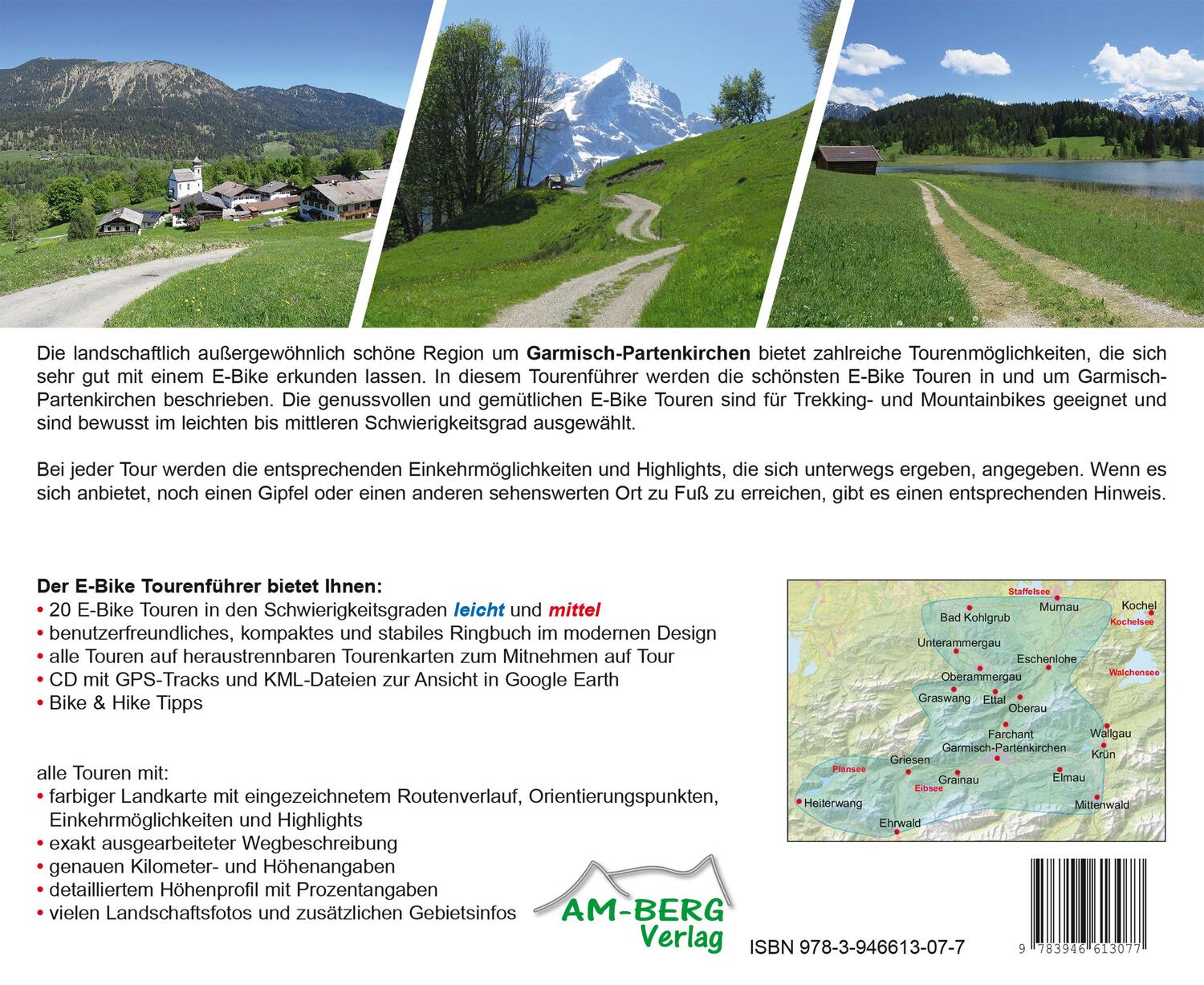 Rückseite: 9783946613077 | E-Bike Touren Garmisch-Partenkirchen Band 1 | Mit CD | Plott (u. a.)