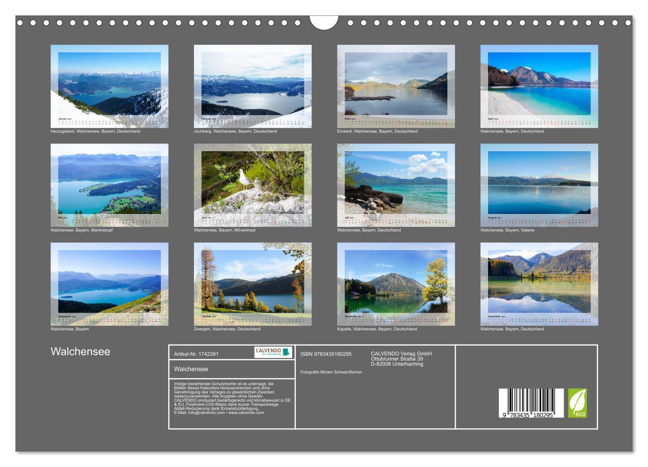 Bild: 9783435180295 | Walchensee (Wandkalender 2025 DIN A3 quer), CALVENDO Monatskalender