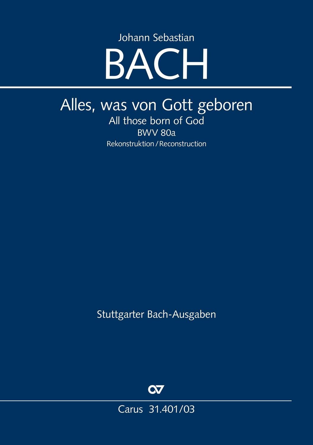 Cover: 9790007295042 | Alles, was Gott geboren (Klavierauszug) | BWV 80a/80.1, Dt/engl | Bach