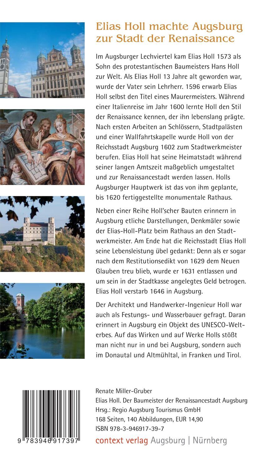 Rückseite: 9783946917397 | Elias Holl | Der Baumeister der Renaissancestadt Augsburg | Buch