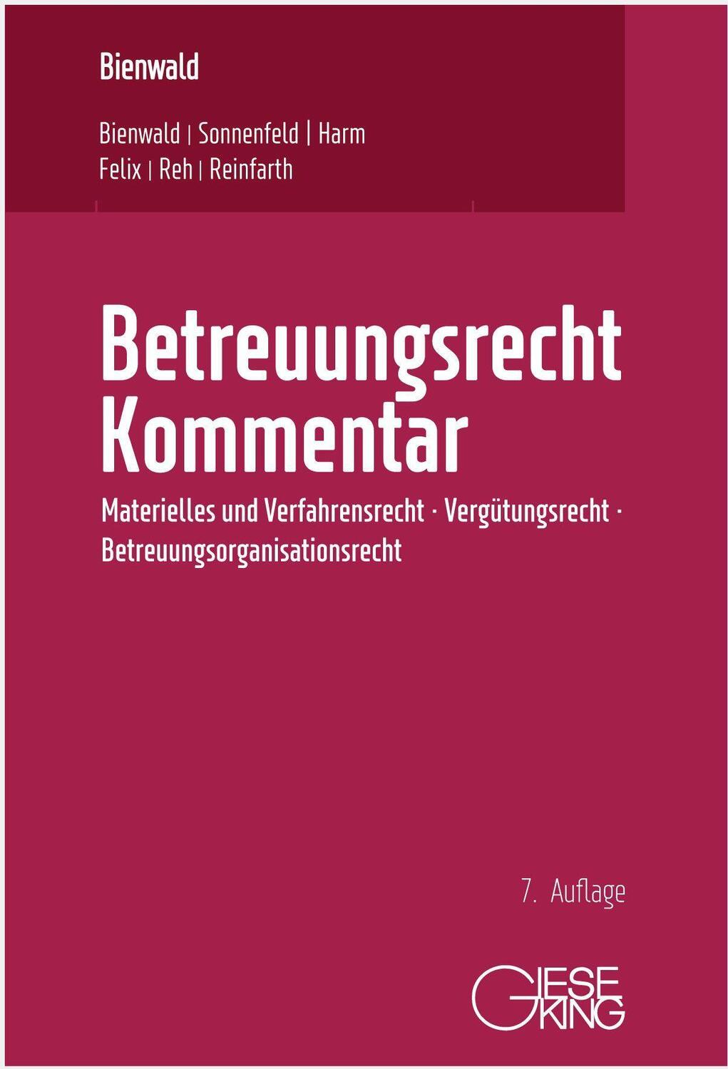 Cover: 9783769412611 | Betreuungsrecht Kommentar | Werner Bienwald (u. a.) | Buch | Deutsch