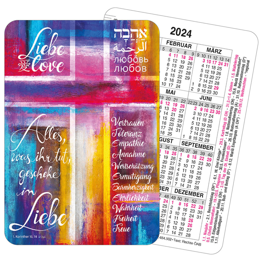 Cover: 9783754850244 | Spielkartenkalender 2024 Digel | Jahreslosung 2024 | Kalender | 2024